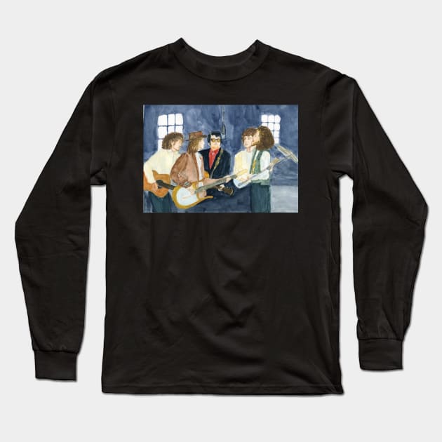 The Travelling Wilburys recording session Long Sleeve T-Shirt by Rec Affect Band Merch